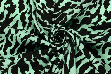 Bamboe - Bamboe stof - poplin - fantasie - donker mint - 23200-021