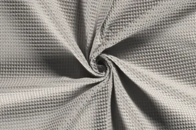 Babydeken stoffen - Wafelkatoen stof - licht grijs - 2903-061