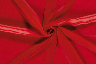 Doorschijnende stoffen - Voile stof - chiffon uni - rood - 3969-016