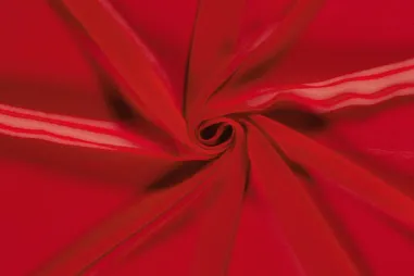 Tricot stof - Punta di Roma - rood - 9601-015 - Voile stof - chiffon uni - rood - 3969-016