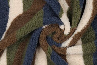 Teddy stoffen - Teddy stof - swirl - jeansblauw - 3486-001