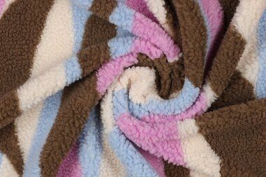 Violetpaarse stoffen - Teddy stof - swirl - violet - 3486-002