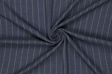 2025 - Polyester stof - liane wide stripe - blauw - 21644-690