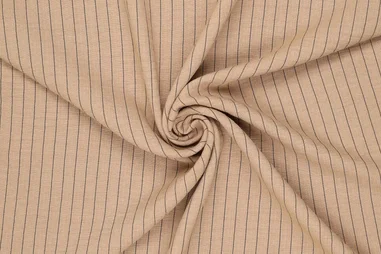 170gr/M² - Polyester stof - liane small stripe - donkerbeige - 21645-095