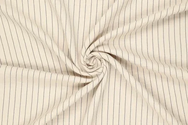 Polyester stoffen - Polyester stof - liane small stripe - creme - 21645-030