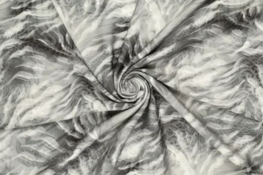 Grijze stoffen - Viscose stof - dierenprint - grijs - 21697-970