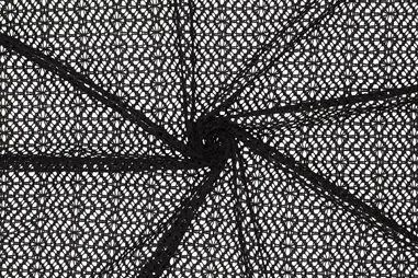 65% polyester, 35% katoen stoffen - Polyester stof - katoenmix - crochet - zwart - 21707-999