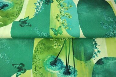 Multi Stoffe - Jersey - digital natur - grün multi - 25004-99