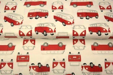Jongens stoffen - Jersey - digital vans - ecru - 25286-11