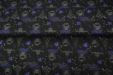 Fantasie - Jersey - digitale Fantasie - schwarz - 25260-15