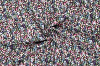 Stretch stoffen - Stretch stof - digitaal dancing diamond - paars multi - 21801-815