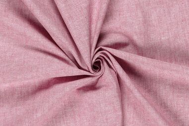 165gr/M² - Linnen stof - linnen mix chambré - melange donker rood - 23031-016