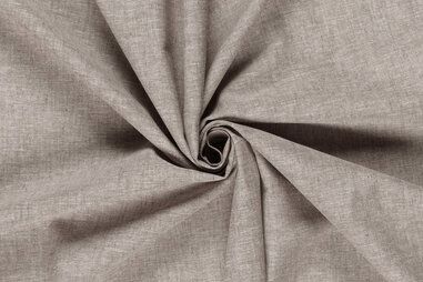 165gr/M² - Linnen stof - linnen mix chambré - melange bruin - 23031-055
