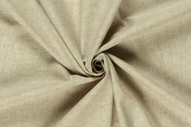 Broek stoffen - Linnen stof - linnen mix chambré - melange olijf groen - 23031-026