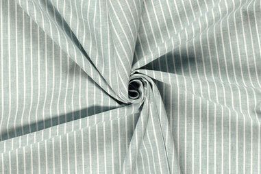 Nooteboom Stoffe - Leinen - Leinenmischung chambré - Streifen - dunkel mint - 23033-022