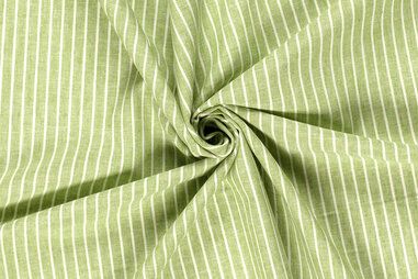 Hose - Leinen - Leinenmischung chambré - Streifen - lindgrün - 23033-023