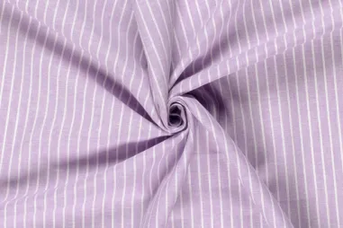 160gr/M² - Linnen stof - linnen mix chambré - strepen - lila - 23033-043