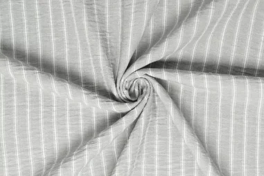 100% Polyester - Polyesterstoff - Leinenoptik Airflow - Streifen - grau - 21703-972