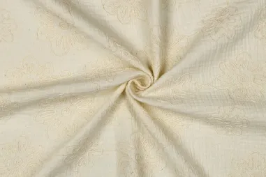 Musselin - digitale Blumen - Creme - 25/23432-051 - Musselin - bestickt - Blumen - natürlich - 3649-062