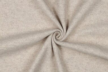 Diverse merken stoffen - Gebreide stof - knitted wool look - beige melange - 3746-008