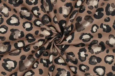 225gr/M² - Canvas stof - panterprint - camel - 5123-003