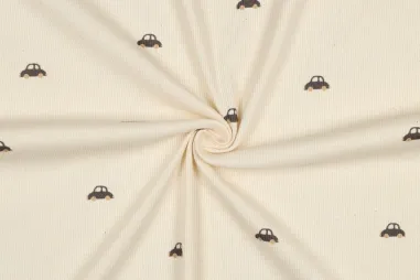Stoffe - Jersey - Rippstrick - Kleinwagen - natur - 5222-003