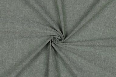 Katoenen stoffen - Katoen stof - poplin yarn dyed - donkergroen - 2509-044