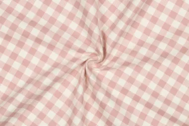 165gr/M² - Flanel stof - checks - lichtroze - 5080-008