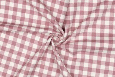 Zachte stoffen - Flanel stof - checks - mauve - 5080-021