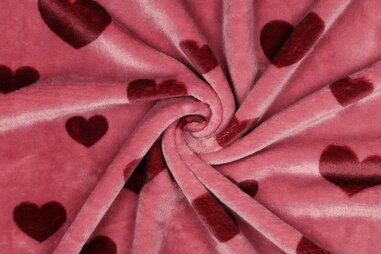 Mauve - Fleece - Herzen - mauve - 5413-011