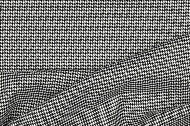 Pied de Poule - Stretch stof - pied de poule - zwart wit - 5867-001