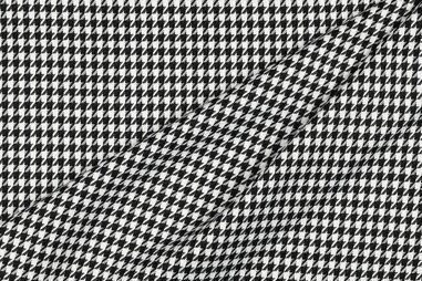 Pied de Poule - Stretch stof - pied de poule - zwart wit - 5868-001