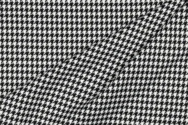 Polyester stoffen - Polyester stof - pied de poule - zwart wit - 5868-001