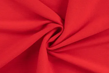 RS - Quality stoffen - Boordstof - 2x1 rib - rood - 0368-015 