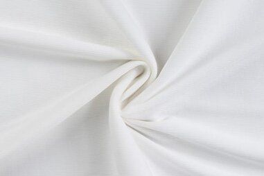 Gebroken witte stoffen - Boordstof - 2x1 rib - gebroken wit - 0368-051