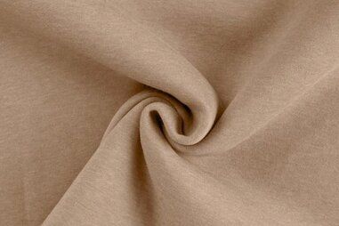 Beige Stoffe - Joggingstof - heavy jogging - beige melange - 0275-952