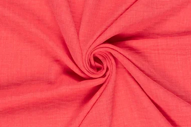 165gr/M² - Polyester stof - linnenlook - koraal - 23229-016