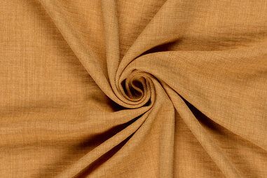 Polyester stoffen - Polyester stof - linnenlook - camel - 23229-053