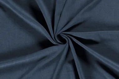 75% viscose, 25% linnen stoffen - Viscose stof - linnenmix slub - indigo - 13579-006