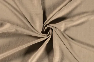 75% viscose, 25% linnen stoffen - Viscose stof - linnenmix slub - donkerbeige - 13579-152