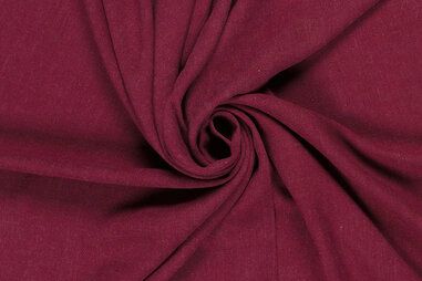 220gr/M² - Viscose stof - linnenmix slub - bordeaux - 13579-218