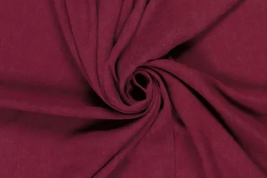 Bordeauxrode stoffen - Viscose stof - linnenmix slub - bordeaux - 13579-218