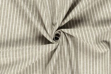 Stoffe - Leinen - Leinenmischung chambré - Streifen - khaki - 23033-027