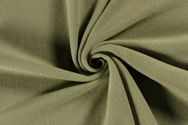 270gr/M² - Fleece stof - fleece katoen brushed - bosgroen - 10004-028