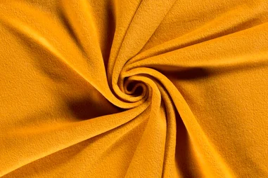 Okergele stoffen - Fleece stof - oker - 9111-134