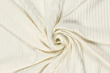 Gebroken witte stoffen - Tricot stof - rib jersey - gebroken wit - 3362-051