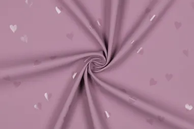 Waterdichte stoffen - Waterdichte stof - hartjes - donker oudroze - 5399-007