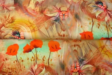 Multi stoffen - Tricot stof - digitaal fantasie - multi - 25018-13