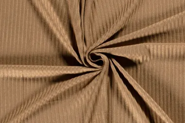 80% viscose, 18% polyamide, 2% elastan - Jersey - Rippstrick - camel - 3362-153
