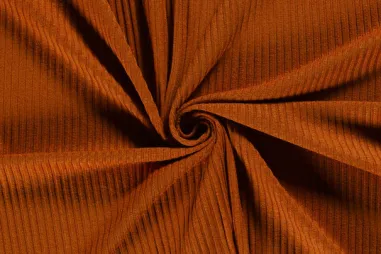 80% viscose, 18% polyamide, 2% elastan - Jersey - Rippstrick - Brique - 3362-056